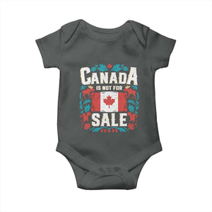 Canada Is Not For Sale Baby Onesie TS02 Dark Heather Print Your Wear