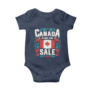 Canada Is Not For Sale Baby Onesie TS02 Navy Print Your Wear