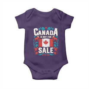 Canada Is Not For Sale Baby Onesie TS02 Purple Print Your Wear