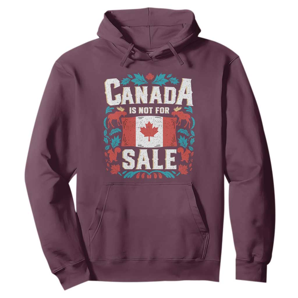 Canada Is Not For Sale Hoodie TS02 Maroon Print Your Wear