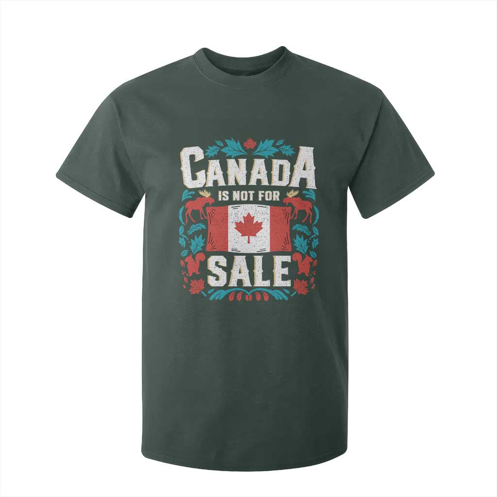 Canada Is Not For Sale T Shirt For Kid TS02 Dark Forest Green Print Your Wear