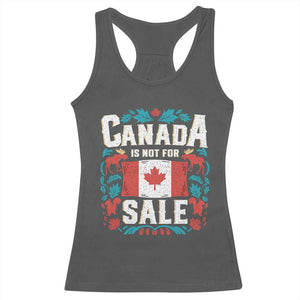 Canada Is Not For Sale Racerback Tank Top TS02 Dark Heather Print Your Wear