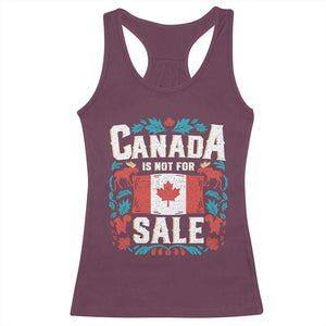 Canada Is Not For Sale Racerback Tank Top TS02 Maroon Print Your Wear