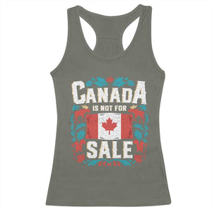Canada Is Not For Sale Racerback Tank Top TS02 Military Green Print Your Wear