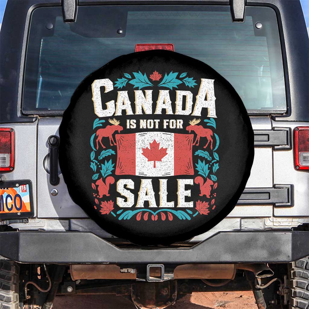 Canada Is Not For Sale Spare Tire Cover TS02 No hole Black Print Your Wear