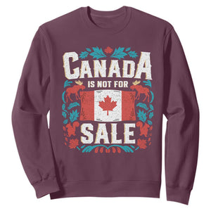 Canada Is Not For Sale Sweatshirt TS02 Maroon Print Your Wear