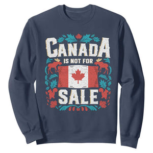 Canada Is Not For Sale Sweatshirt TS02 Navy Print Your Wear