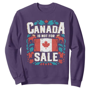 Canada Is Not For Sale Sweatshirt TS02 Purple Print Your Wear