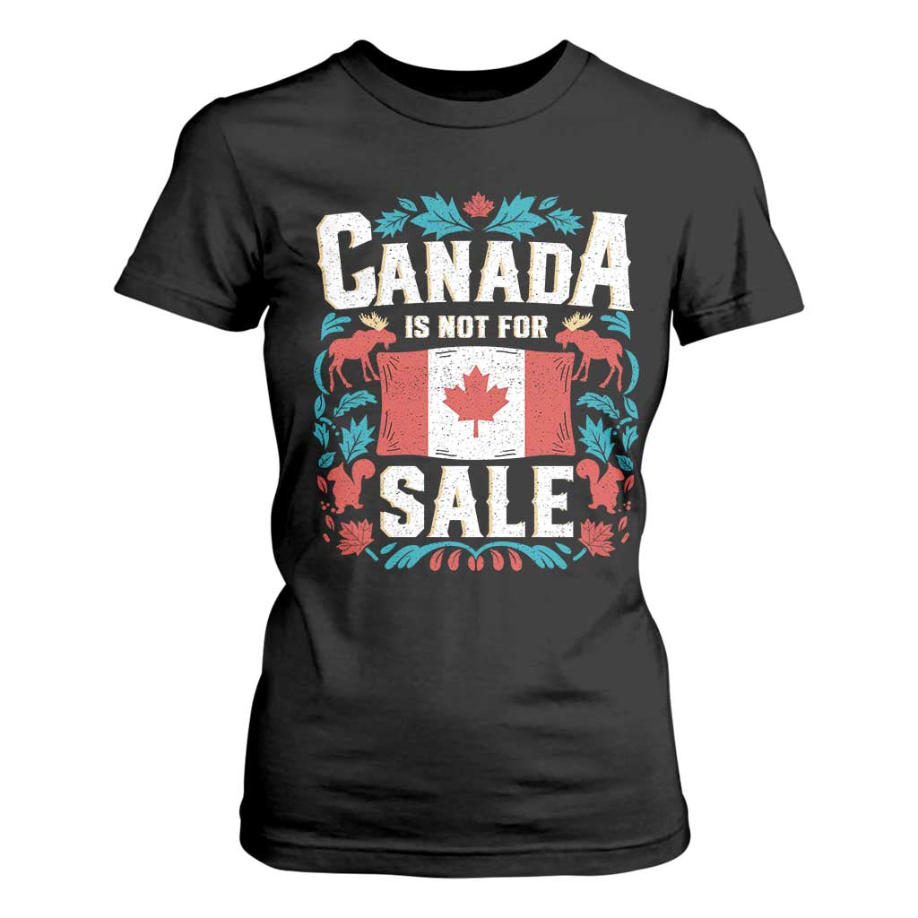 Canada Is Not For Sale T Shirt For Women TS02 Black Print Your Wear