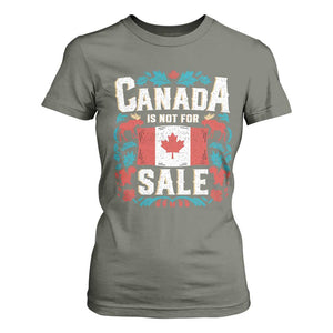 Canada Is Not For Sale T Shirt For Women TS02 Military Green Print Your Wear
