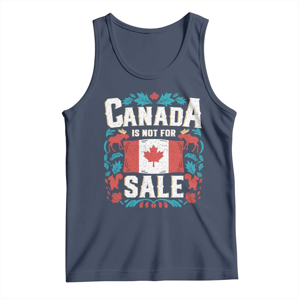 Canada Is Not For Sale Tank Top TS02 Navy Print Your Wear