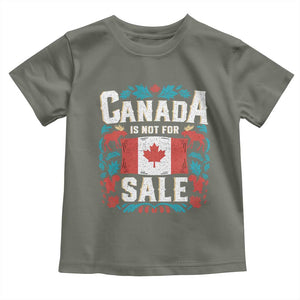 Canada Is Not For Sale Toddler T Shirt TS02 Military Green Print Your Wear