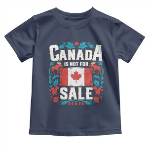 Canada Is Not For Sale Toddler T Shirt TS02 Navy Print Your Wear