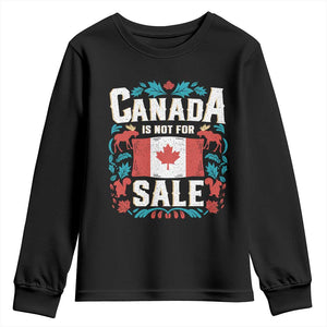 Canada Is Not For Sale Youth Sweatshirt TS02 Black Print Your Wear
