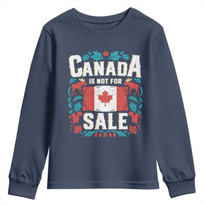 Canada Is Not For Sale Youth Sweatshirt TS02 Navy Print Your Wear