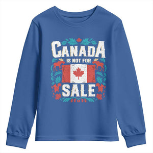 Canada Is Not For Sale Youth Sweatshirt TS02 Royal Blue Print Your Wear