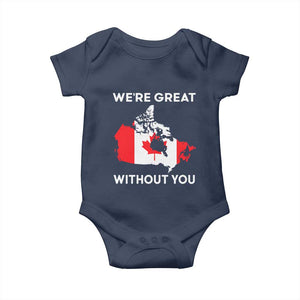 Canada Is Not For Sale Baby Onesie 51st State Not For Sale Were Great Without You TS02 Navy Print Your Wear