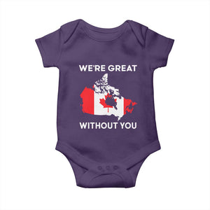 Canada Is Not For Sale Baby Onesie 51st State Not For Sale Were Great Without You TS02 Purple Print Your Wear