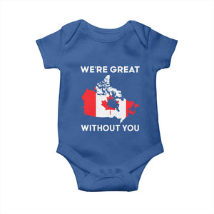 Canada Is Not For Sale Baby Onesie 51st State Not For Sale Were Great Without You TS02 Royal Blue Print Your Wear