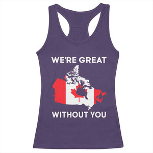 Canada Is Not For Sale Racerback Tank Top 51st State Not For Sale Were Great Without You TS02 Purple Print Your Wear