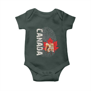 Canada Pride Baby Onesie Maple Leaf Squirrel Canadian Roots TS02 Print Your Wear