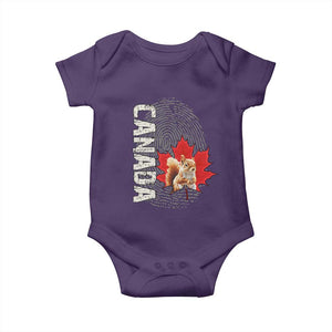 Canada Pride Baby Onesie Maple Leaf Squirrel Canadian Roots TS02 Purple Print Your Wear