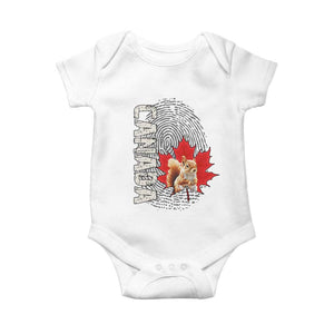 Canada Pride Baby Onesie Maple Leaf Squirrel Canadian Roots TS02 White Print Your Wear