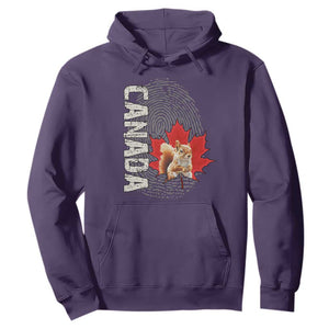 Canada Pride Hoodie Maple Leaf Squirrel Canadian Roots TS02 Purple Print Your Wear