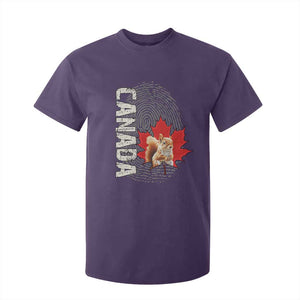 Canada Pride T Shirt For Kid Maple Leaf Squirrel Canadian Roots TS02 Purple Print Your Wear