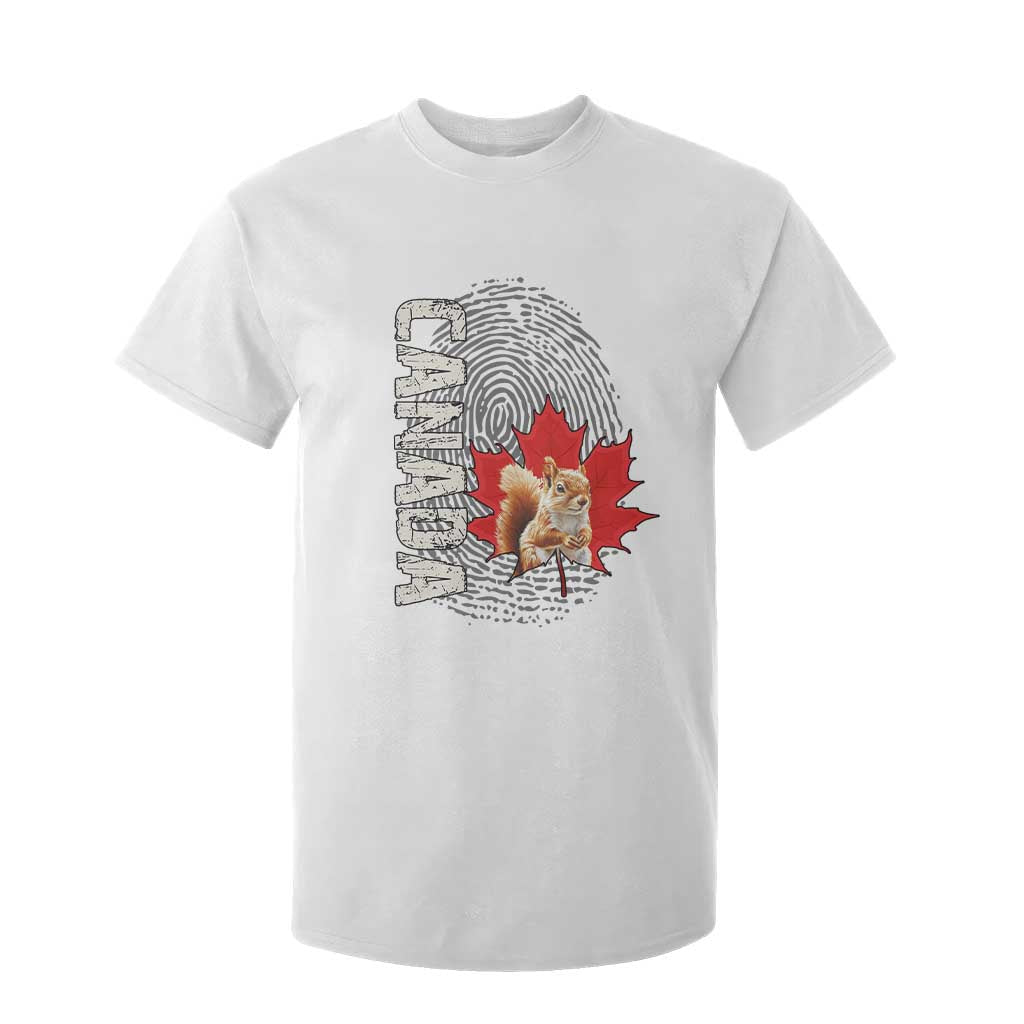 Canada Pride T Shirt For Kid Maple Leaf Squirrel Canadian Roots TS02 White Print Your Wear