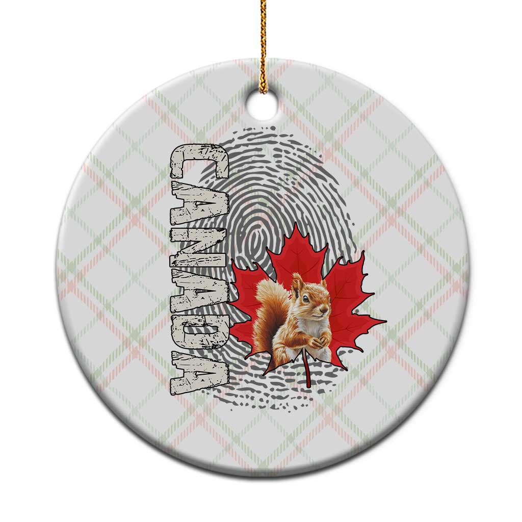 Canada Pride Ceramic Ornament Maple Leaf Squirrel Canadian Roots TS02 1pc Christmas Plaid Print Your Wear