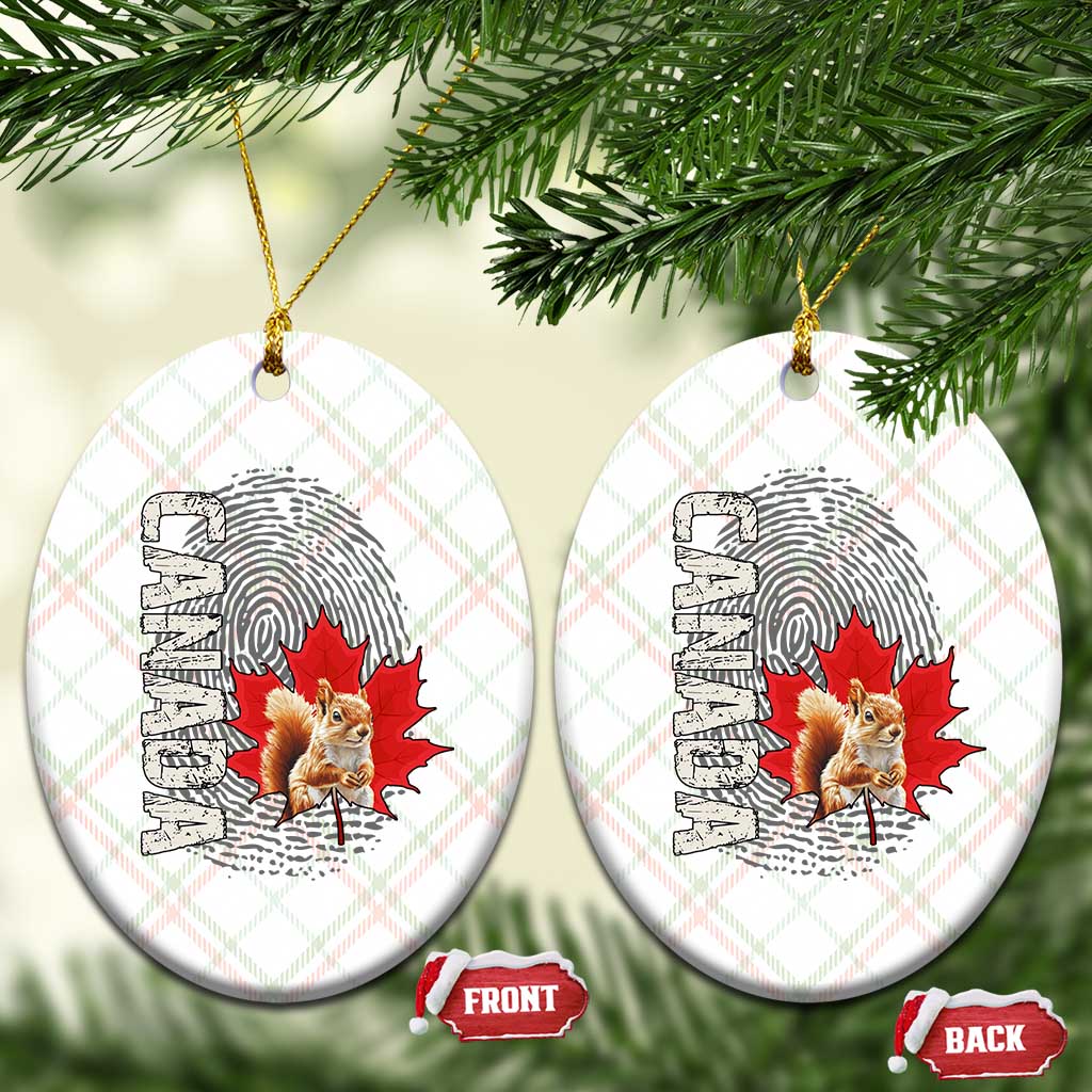 Canada Pride Ceramic Ornament Maple Leaf Squirrel Canadian Roots TS02 Print Your Wear