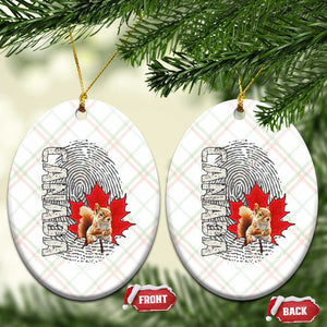 Canada Pride Ceramic Ornament Maple Leaf Squirrel Canadian Roots TS02 Print Your Wear