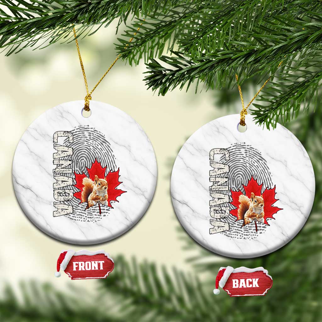Canada Pride Ceramic Ornament Maple Leaf Squirrel Canadian Roots TS02 1pc White Marble Print Your Wear