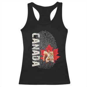 Canada Pride Racerback Tank Top Maple Leaf Squirrel Canadian Roots TS02 Black Print Your Wear
