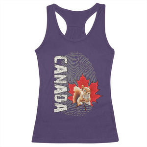 Canada Pride Racerback Tank Top Maple Leaf Squirrel Canadian Roots TS02 Purple Print Your Wear