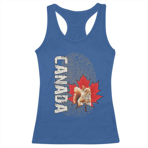 Canada Pride Racerback Tank Top Maple Leaf Squirrel Canadian Roots TS02 Royal Blue Print Your Wear