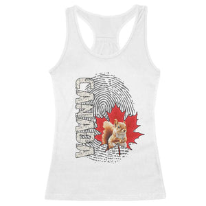 Canada Pride Racerback Tank Top Maple Leaf Squirrel Canadian Roots TS02 White Print Your Wear