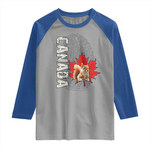 Canada Pride Raglan Shirt Maple Leaf Squirrel Canadian Roots TS02 Sport Gray Royal Print Your Wear