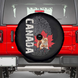 Canada Pride Spare Tire Cover Maple Leaf Squirrel Canadian Roots TS02 Black Print Your Wear