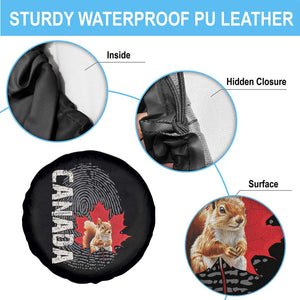 Canada Pride Spare Tire Cover Maple Leaf Squirrel Canadian Roots TS02 Print Your Wear