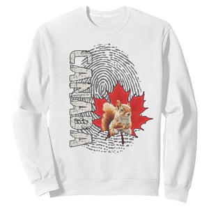 Canada Pride Sweatshirt Maple Leaf Squirrel Canadian Roots TS02 White Print Your Wear