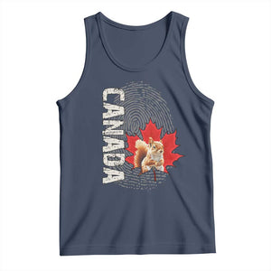 Canada Pride Tank Top Maple Leaf Squirrel Canadian Roots TS02 Navy Print Your Wear
