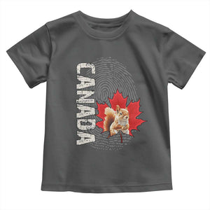 Canada Pride Toddler T Shirt Maple Leaf Squirrel Canadian Roots TS02 Dark Heather Print Your Wear