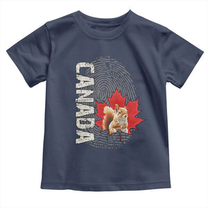 Canada Pride Toddler T Shirt Maple Leaf Squirrel Canadian Roots TS02 Navy Print Your Wear