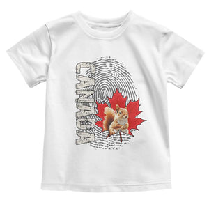 Canada Pride Toddler T Shirt Maple Leaf Squirrel Canadian Roots TS02 White Print Your Wear