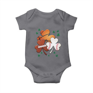 Football Basketball Baseball Shamrock Baby Onesie Happy St Patricks Day Sport Lover TS02 Charcoal Print Your Wear