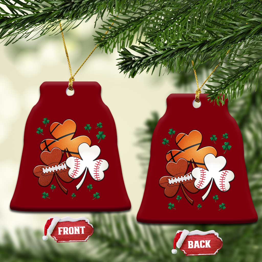 Football Basketball Baseball Shamrock Ceramic Ornament Happy St Patricks Day Sport Lover TS02 Print Your Wear