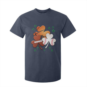 Football Basketball Baseball Shamrock T Shirt For Kid Happy St Patricks Day Sport Lover TS02 Navy Print Your Wear