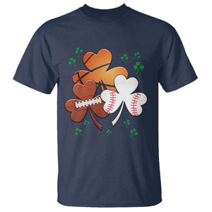 Football Basketball Baseball Shamrock T Shirt Happy St Patricks Day Sport Lover TS02 Navy Print Your Wear